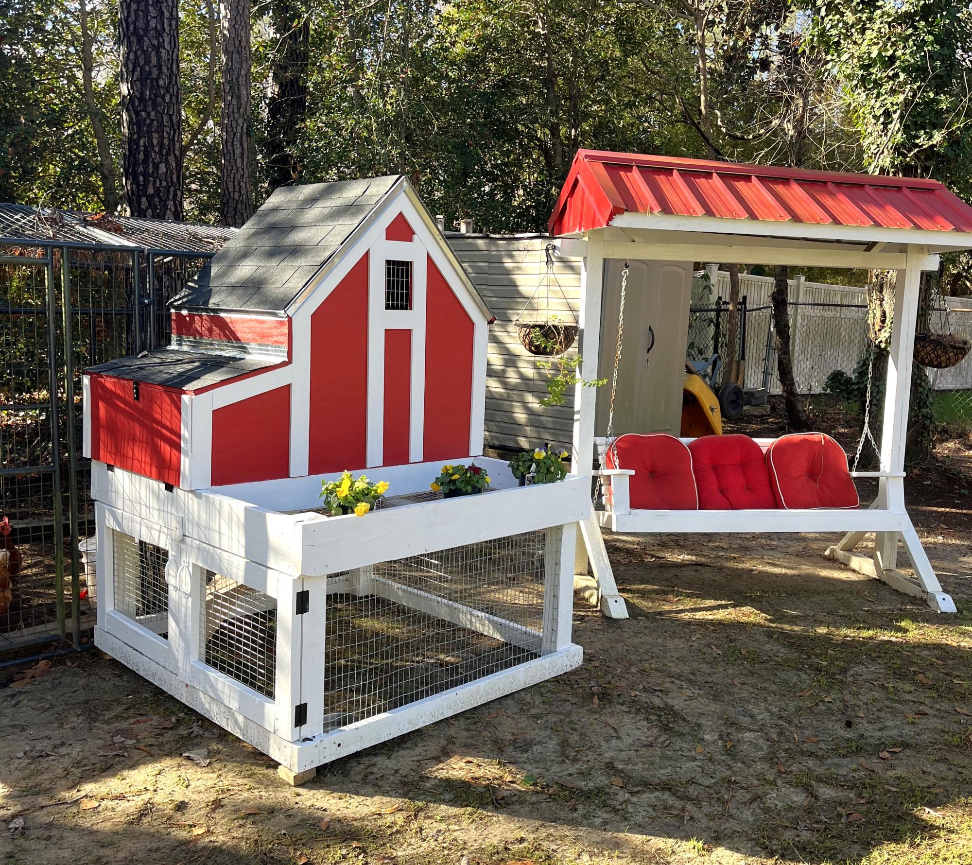 Small Chicken Coop with Planter Ana White